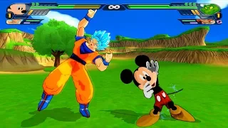 GOKU AND MICKEY MOUSE FUSION INTO GOCKEY THE SAIYAN MOUSE | DBZ Tenkaichi 3 (MOD)