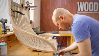 How to make a CURVED SWING. Woodworking project.