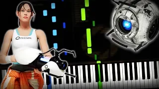Portal 2 - Theme Song (Still Alive Soundtrack) Piano Tutorial (Sheet Music + midi) Synthesia cover