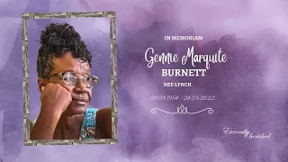 IN MEMORIAM OF GENNIE MARQUITE BURNETT nee LYNCH