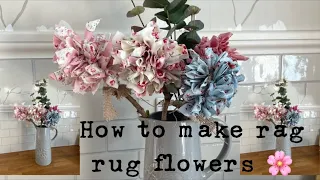 Tutorial how to make rag rug flowers very quick easy guide