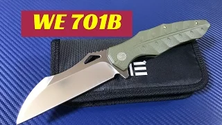 WE 701B knife   Green G10 linerlock knife with D2 blade steel   Great knife at a reasonable price