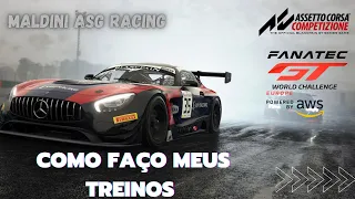 COMO EU FAÇO MEUS TREINOS NO ASSETTO CORSA COMPETIZIONE (INICIANTE)