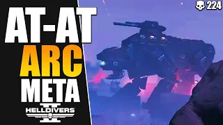 Helldivers 2 - AT-AT Walker ARC Thrower is Meta vs Automatons // Helldive Difficulty, Full Clear