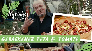 Gebackener Feta Schafskäse mit Tomaten - Original Griechischer Ofenkäse | Kyriakos Kitchen