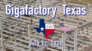 "Framing Finished"   Tesla Gigafactory Texas  7/22/2022  9:34AM  4K  Model Y