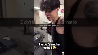 Landon Barker's smokers voice #landonbarker #chardon