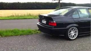 BMW E36 330i Alpina b3 straight pipes with miss shift  exhaust