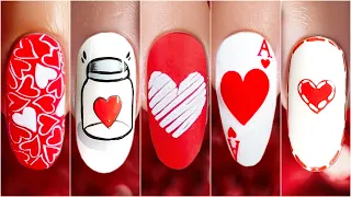 5 easy valentine's day nails art ideas 2024♥️|Quick Valentine's Day Nail Design