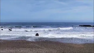 Waves on a Cornish beach.