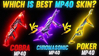 💥 CHROMASONIC EVO MP40 (vs) COBRA EVO MP40 (vs) YELLOW POKER MP40  😮 Shocking Result // FreeFire