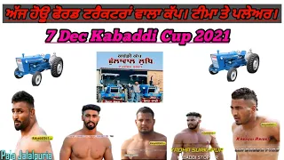 Aaj De Kabaddi Cup 7 Dec 2021। Full Information Players। Phullawal Kabaddi Cup।