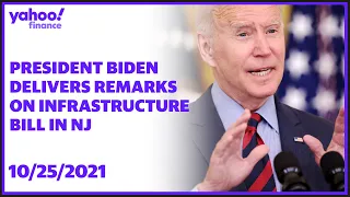 President Biden delivers remarks on the Infrastructure bill in Kearny, New Jersey