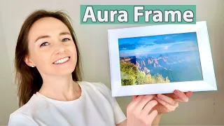 Aura Digital Picture Frame Unboxing, Set Up, and Review (Carver Frame)