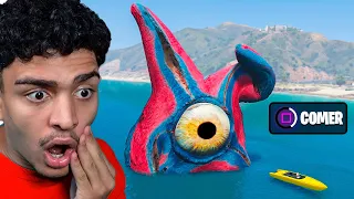 JOGANDO COMO O MONSTRO SECRETO DO MAR NO GTA 5