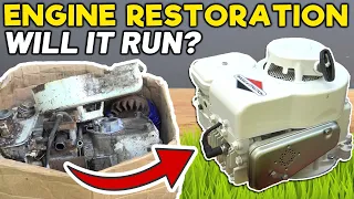 I REBUILT A 43 YEAR OLD ENGINE THEN CUT GRASS WITH IT