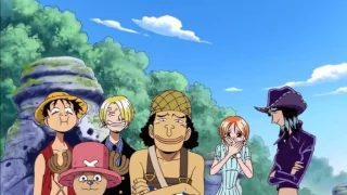 One Piece Funny Moments Usopp making fun of Zoro