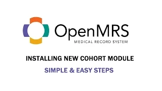 OpenMRS | Installing the New Cohort Module