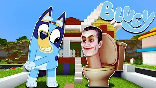 BLUEY conoce a SKIBIDI TOILET y son AMIGOS | Las Aventuras de BLUEY en Minecraft!