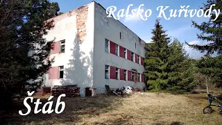 Ralsko Kuřívody opuštěná budova štábu sovětské armády. ЦГВ.