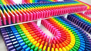 COLORFUL Rainbow Dominoes! | Satisfying Domino Screen Link