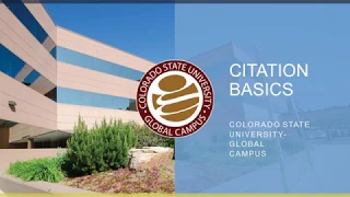 APA Citation Basics: CSU-Global Campus Writing Center