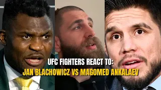 UFC FIGHTERS REACT TO CONTROVERSIAL DRAW BETWEEN JAN BLACHOWICZ & MAGOMED ANKALAEV #UFC282