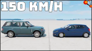 VW POLO vs RANGE ROVER! 150 Km/H CRASH TEST! - BeamNg Drive