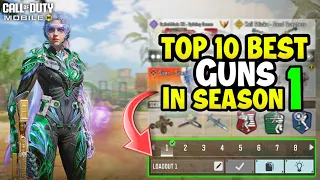 Top 10 Best Guns in Season 1 CODM | Gunsmith Loadout/Class Setup | Cod Mobile