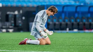 Kyle Jansen, Atlanta United u17 goalkeeper v Charlotte FC - Feb 2023