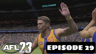 HARLEY REID'S FIRST GAME AT OPTUS! (AFL 23 West Coast Eagles Management Career Mode Episode 29)