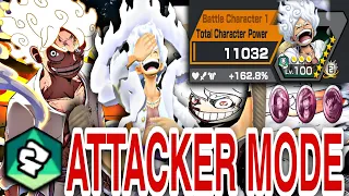 GEAR 5 LUFFY AS AN ATTACKER 👊 IS MENACE! 😤 ONE PIECE BOUNTY RUSH OPBR SS LEAGUE BATTLE