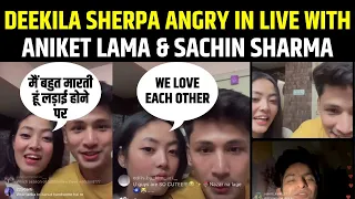 Deekila Sherpa Angry on LIVE With Aniket Pakhrin Lama & Sachin Sharma Splitsvilla 15 | Akriti Negi