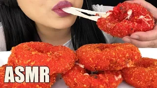 CHEESY MOZZARELLA HOT CHEETO ONION RINGS | ASMR Crunchy Eating Sounds | *Recipe* ASMR Phan