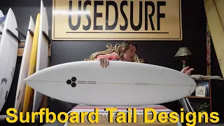 How do each surfboard tail designs surf differently?! #surf #surfing #surfboards #educational