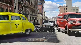 Rare unseen California 1940s in color [60fps, Remastered] w/sound design added