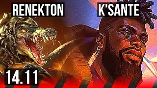 RENEKTON vs K'SANTE (TOP) | 4/1/3, 500+ games, Rank 12 Renekton | JP Grandmaster | 14.11