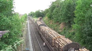 Aberystwyth to Chirk Timber Logs Trial Freight Train