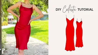 DIY Slip Dress with Cowl Neckline + Sewing Pattern