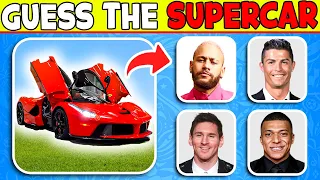 🚘Guess the SUPERCAR, Emoji, Trophy, and SONG of Famous Football Player | Ronaldo, Messi, Neymar
