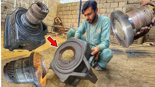 How to fix broken excavator front wheel hub which not every mechanic can do