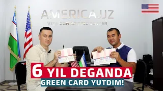 6 YIL DEGANDA GREEN CARD YUTDIM! MIJOZIMIZ BILAN QISQACHA INTERVYU!
