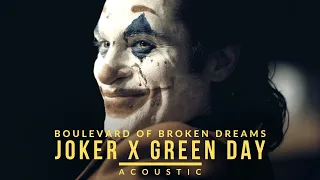 Joker x Green Day - Boulevard Of Broken Dreams (Acoustic) Instrumental (4K Music Video)