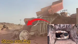 Jaw Crusher WOW😮 Braking A Hard stone in Mining ⛏️ project  #construction #viralshorts #subscribe