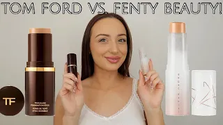 Tom Ford Traceless Stick Foundation vs. Fenty Beauty Eaze Drop Stick Foundation!