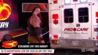 Roman Reigns spears Braun Strowman off the stage: Raw 7/3/2017