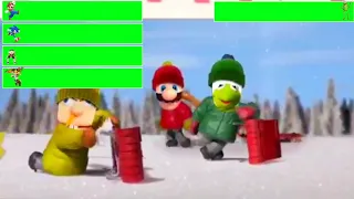 Sled Race with healthbars (Christmas Eve Special)