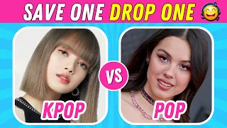 KPOP VS POP ❣️| Save One Drop One 🎵 [VERY HARD] 🥵😜