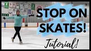 HOW TO STOP ON ICE SKATES - Ice Skating Tips!