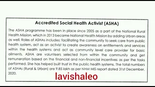 ASHA. Accredited Social Health Activist.